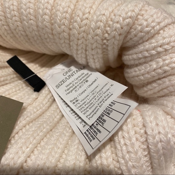 J. Crew Ribbed Beanie with faux-fur Pom-Pom - Picture 5 of 5